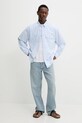 Filippa K koszula bawełniana 31429.FK niebieski SS25