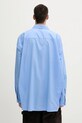 Clothing 032C cotton shirt 'Please, Steam' S25.URW.1309.300 blue