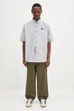 Βαμβακερό πουκάμισο AAPE Now Short AAPSRM8516XXO μαύρο