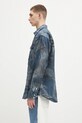 Košile AAPE Main Long AAPSTM8521XAO modrá SS25