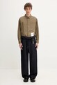 NEIGHBORHOOD koszula bawełniana Plain Shirt Ls 251SPNH.SHM03 brązowy