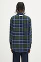 Abbigliamento AAPE camicia in cotone Now Long Sleeve AAPSTM8498XXN blu navy