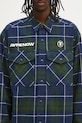 AAPE camicia in cotone Now Long Sleeve blu navy AAPSTM8498XXN