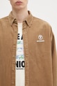Manšestrová košile AAPE Now Long Sleeve hnědá AAPSTM8499XXN