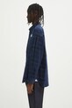 AAPE koszula sztruksowa Main Long Sleeve AAPSTM8505XXN granatowy SS25