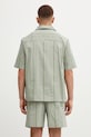 Odzież Maison Kitsuné koszula Resort OM00421WC5029 zielony