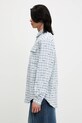 Maison Kitsuné koszula bawełniana Double Pocket Skate OM00425WW0118 niebieski SS25