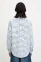 Odzież Maison Kitsuné koszula bawełniana Double Pocket Skate OM00425WW0118 niebieski