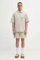 Maison Kitsuné koszula Short Sleeve OM00429WW9020 beżowy