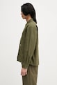 NEIGHBORHOOD cămașă din amestec de in EMBROIDERY 251AQNH.SHM03 verde SS25
