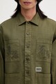 NEIGHBORHOOD camicia in lino misto EMBROIDERY verde 251AQNH.SHM03