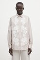 Aries koszula bawełniana Lace Overprinted Poplin Shirt AR4010203 beżowy SS25