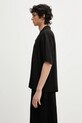 Clothing Aries shirt Ancient Column Satin Viscose Hawaiian Shirt AR4080003 black