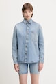 Rifľová košeľa Fiorucci Open Back Embroidered Denim W02SMDSI390DN01DN01 modrá SS25
