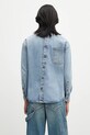 Rifľová košeľa Fiorucci Open Back Embroidered Denim W02SMDSI390DN01DN01 modrá