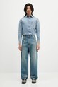 Rifľová košeľa Fiorucci Open Back Embroidered Denim W02SMDSI390DN01DN01