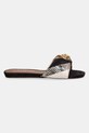 Kurt Geiger London klapki skórzane Kensington Flat Sandal 8496139189.BROWN czarny SS25