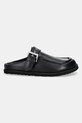 HUGO klapki skórzane Artentia 50538601.001 czarny SS25