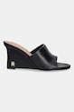 Natikači Tommy Hilfiger LEATHER WEDGE MULE FW0FW08418 črna SS25