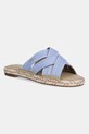 Tommy Hilfiger klapki CHAMBRAY ESPADRILLE MULE tekstylny niebieski FW0FW08501