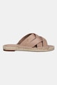 Tommy Hilfiger klapki SATIN ESPADRILLE MULE FW0FW08502 beżowy SS25