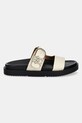 Tommy Hilfiger klapki skórzane LEATHER SPORTY MULE FW0FW08512 beżowy SS25