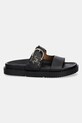 Tommy Hilfiger klapki skórzane LEATHER SPORTY MULE FW0FW08512 czarny SS25
