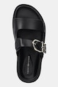 Tommy Hilfiger klapki skórzane LEATHER SPORTY MULE czarny FW0FW08512