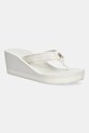 Žabky Tommy Hilfiger TH STRIPES WEDGE BEACH SANDAL klín béžová FW0FW08521