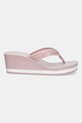 Japonke Tommy Hilfiger TH STRIPES WEDGE BEACH SANDAL FW0FW08521 roza SS25