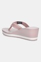 Obutev Japonke Tommy Hilfiger TH STRIPES WEDGE BEACH SANDAL FW0FW08521 roza