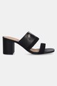 Шкіряні шльопанці Tommy Hilfiger LEATHER & SUEDE BLOCK HEEL MULE FW0FW08530 чорний SS25