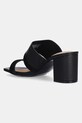 Взуття Шкіряні шльопанці Tommy Hilfiger LEATHER & SUEDE BLOCK HEEL MULE FW0FW08530 чорний