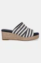 Tommy Hilfiger papuci NAUTICAL STRIPES ESPADRILLE MULE FW0FW08666 bleumarin SS25