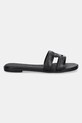 Кожаные шлепанцы Tommy Hilfiger TH LOGO STRAP MULE FW0FW08671 чёрный SS25
