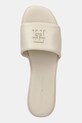 Δερμάτινες παντόφλες Tommy Hilfiger TH LOGO HARDWARE LEATHER MULE μπεζ FW0FW08806
