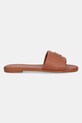 Δερμάτινες παντόφλες Tommy Hilfiger TH LOGO HARDWARE LEATHER MULE FW0FW08806 καφέ SS25