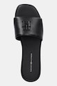 Usnjeni natikači Tommy Hilfiger TH LOGO HARDWARE LEATHER MULE črna FW0FW08806