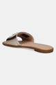 Încălțăminte Tommy Hilfiger șlapi de piele TH LOGO HW METALLIC LEATHER MULE FW0FW08807 aur
