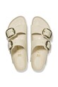 Birkenstock klapki skórzane Arizona Big Buckle 1026173 beżowy