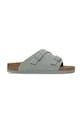 Birkenstock papuci din piele Zürich piele întoarsă albastru 1029166