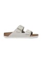 Natikače od nubuk kože Birkenstock Arizona ostalo bijela 1029405