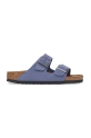 Birkenstock klapki zamszowe Arizona płaski fioletowy 1029218