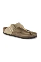 Birkenstock japonki nubukowe Gizeh Big Buckle 1024007 beżowy SS25