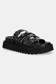 Кожаные шлепанцы Pinko Kate платформа чёрный SD0291.P001.Z99