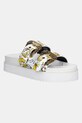 Шлепанцы Versace Jeans Couture платформа белый 78VA3SM1.ZS366.G03