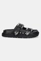 Steve Madden papuci de piele Outcast SM11003703.05O negru SS25