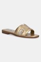 Kožené šľapky Steve Madden Heist usňová koža zlatá SM11003118.977
