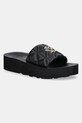 Love Moschino slapi de piele platformă negru JA28014I1MIE0000