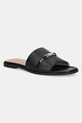 Love Moschino slapi de piele piele negru JA28082G1MIA400A